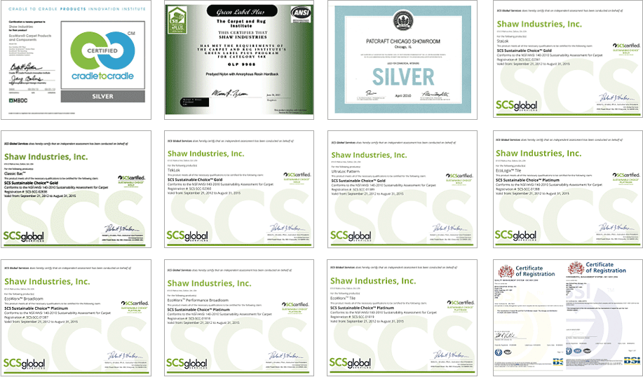 Carpet certifications